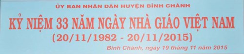 Kỷ niệm 33 năm ngày nhà giáo việt nam (20/11/1982 - 20/11/2015)